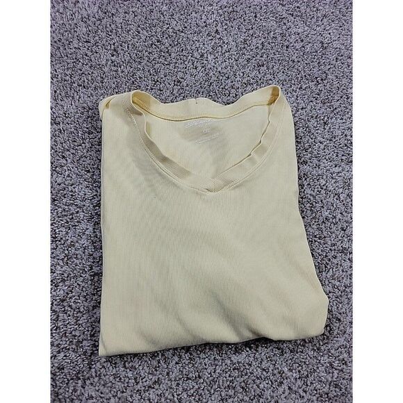 Eddie Bauer T Shirt Shirt Womens 2XL V Neck Short Sleeve Ribbed - Picture 8 of 8